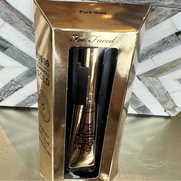 Too faced lipstick liquified gold lip gloss pure gold - Picture 2 of 3